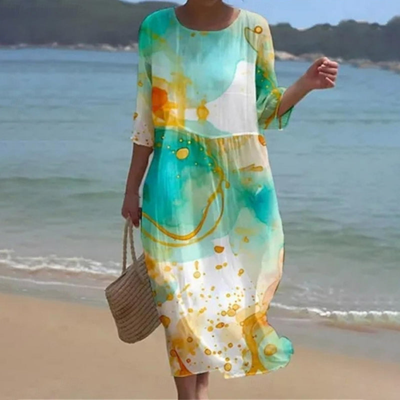 Annalisa | Elegant and Comfortable Floral Dress for Sunny Days
