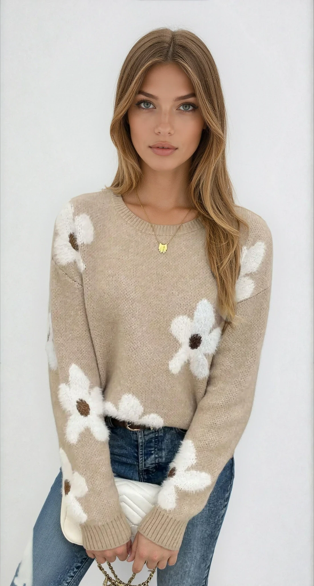 Women's Round Neck Knit Sweater