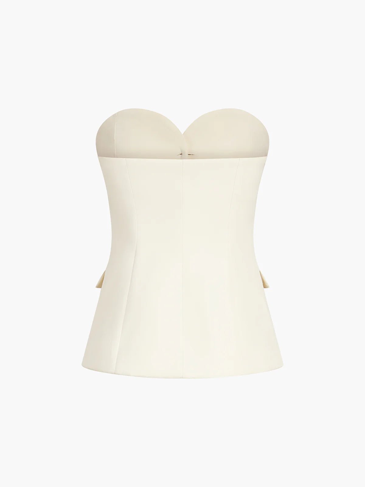 Elegant Strapless Tube Top With Wide Pants Set