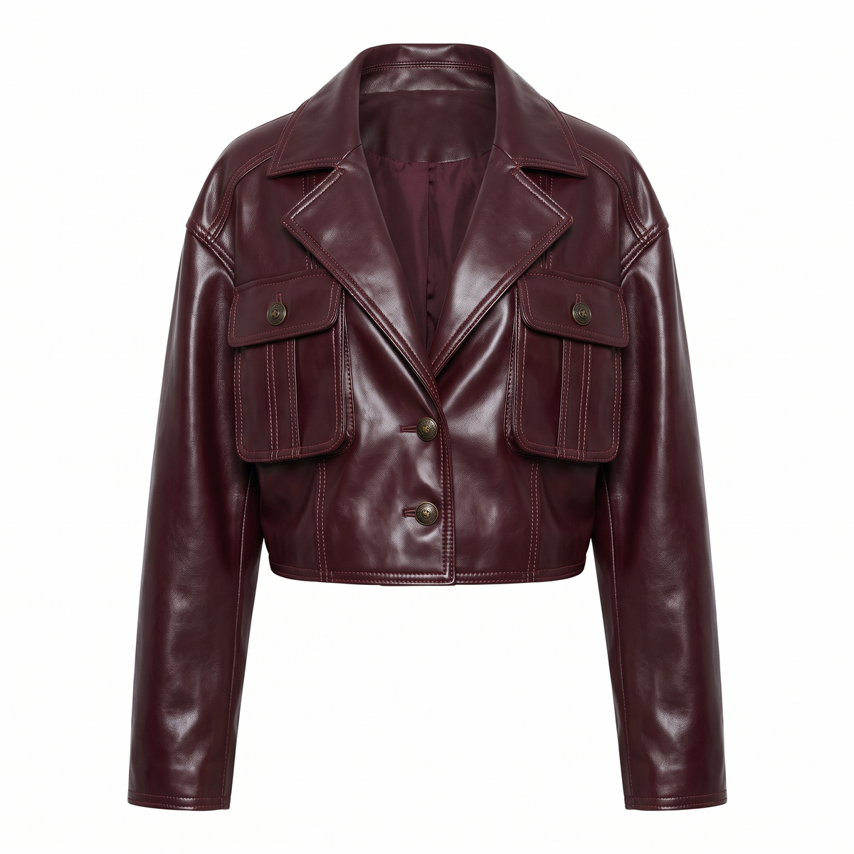 TOSCA | Cropped Jacket with Chest Pockets
