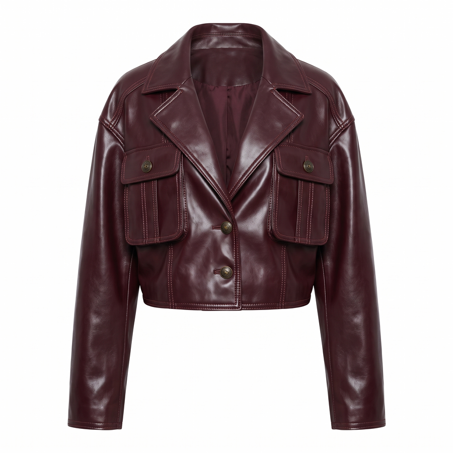 TOSCA | Cropped Jacket with Chest Pockets
