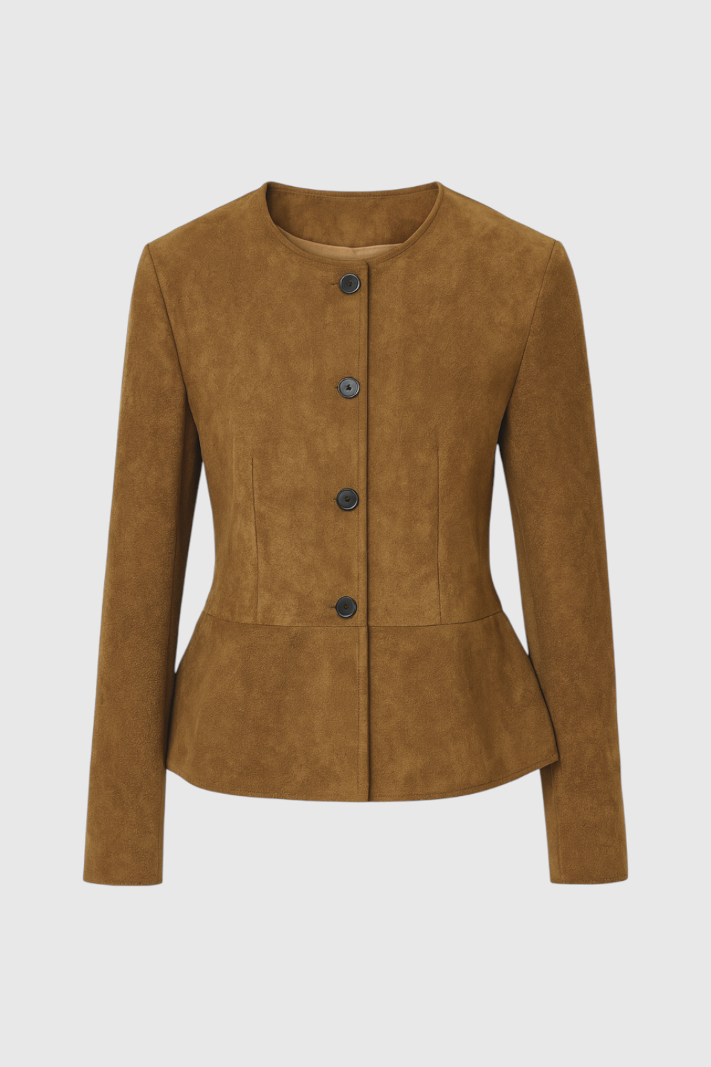 Chic Vintage Casual Jacket with Timeless Brown Design