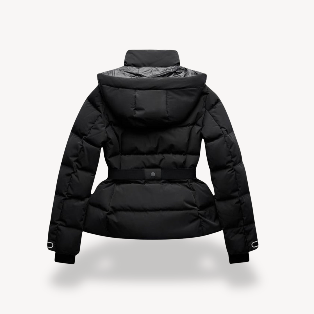 Women’s Black Belted Puffer Jacket
