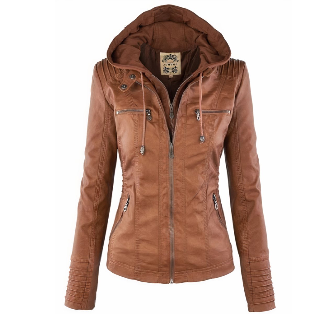 CASSIA | Moto Jacket with Removable Hood