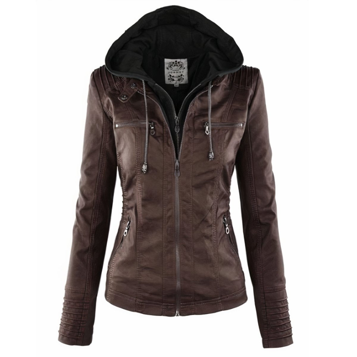 CASSIA | Moto Jacket with Removable Hood