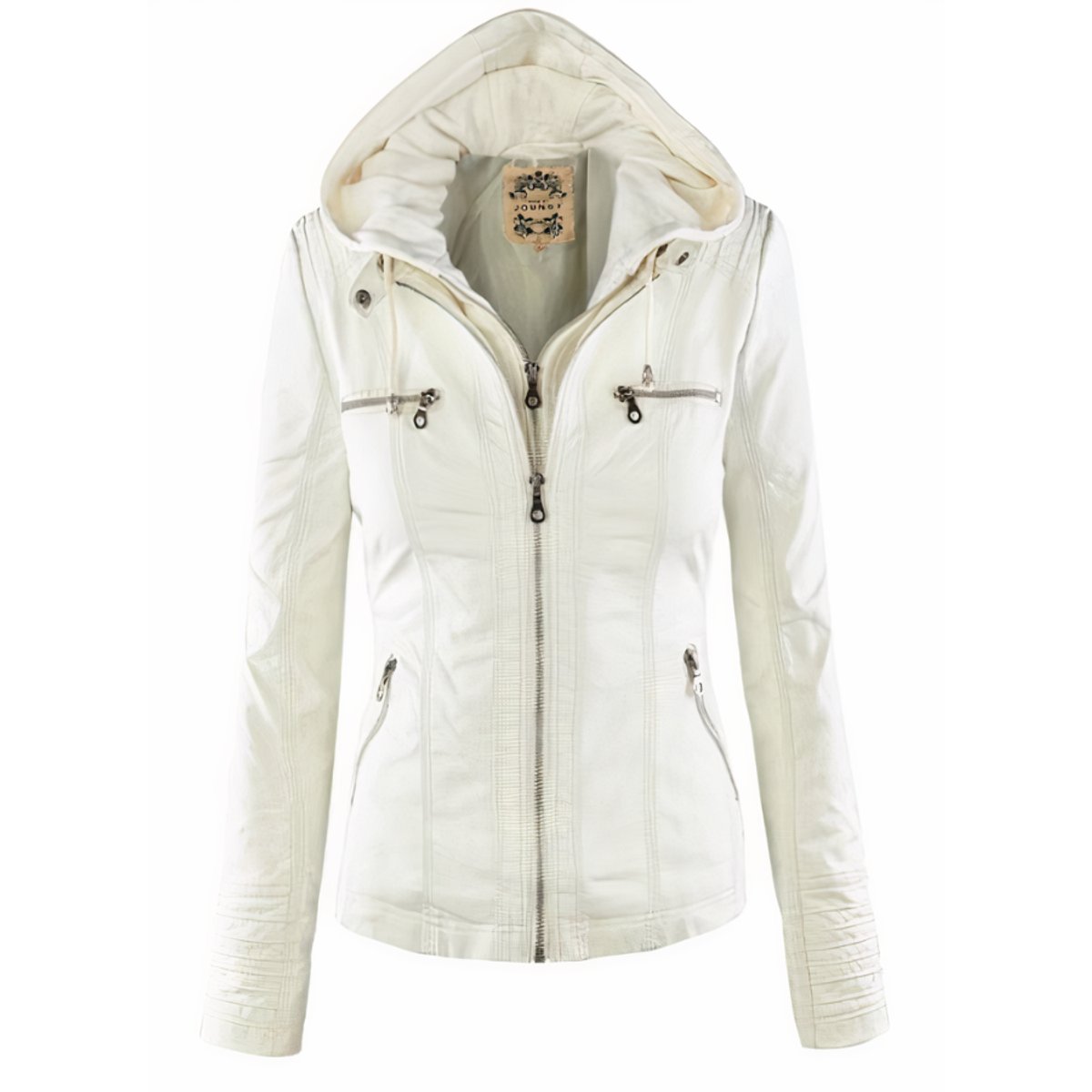 CASSIA | Moto Jacket with Removable Hood